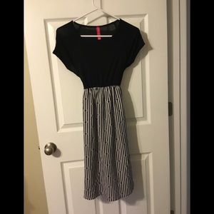 Hello Miz Black Stripe Dress